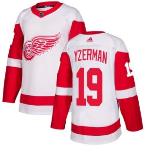Herren Detroit Red Wings Eishockey Trikot Steve Yzerman #19 Authentic Weiß Auswärts